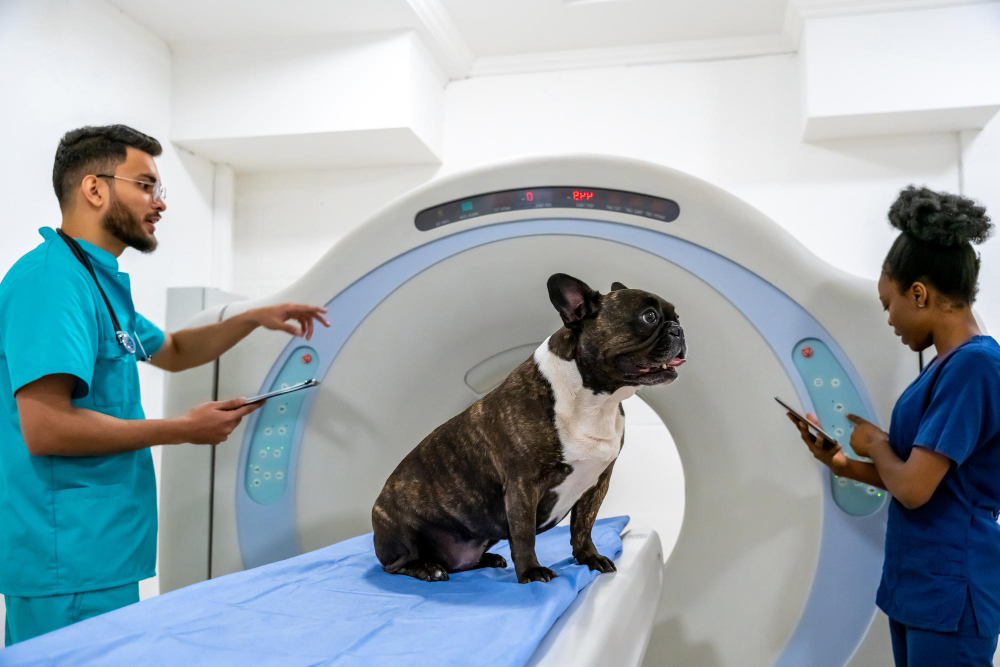 MRIs allow veterinarians to detect and diagnose a dog's medical condition through imaging.