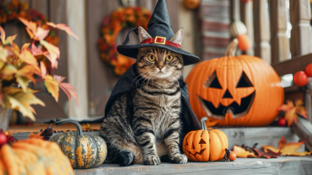 Halloween can be a fun and festive time for us, but it’s important to keep our cats' comfort and safety in mind during the celebrations